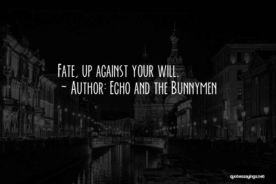 Echo And The Bunnymen Quotes: Fate, Up Against Your Will.