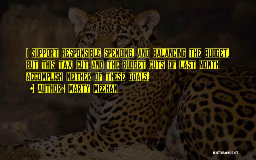 Marty Meehan Quotes: I Support Responsible Spending, And Balancing The Budget, But This Tax Cut And The Budget Cuts Of Last Month Accomplish