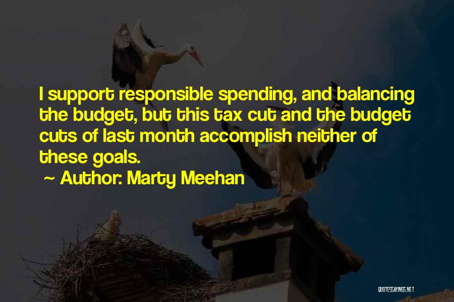 Marty Meehan Quotes: I Support Responsible Spending, And Balancing The Budget, But This Tax Cut And The Budget Cuts Of Last Month Accomplish