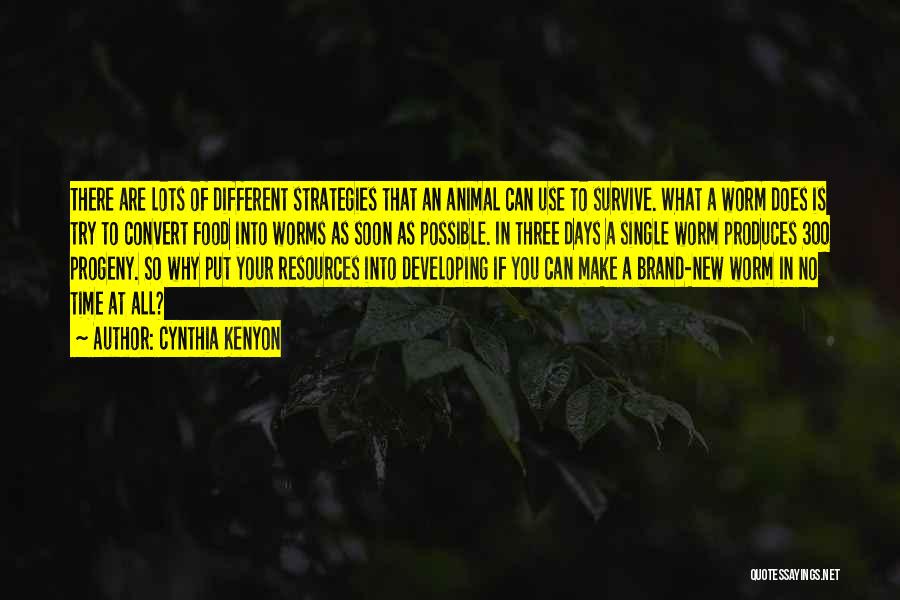 Cynthia Kenyon Quotes: There Are Lots Of Different Strategies That An Animal Can Use To Survive. What A Worm Does Is Try To