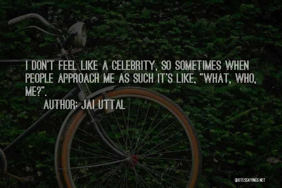 Jai Uttal Quotes: I Don't Feel Like A Celebrity, So Sometimes When People Approach Me As Such It's Like, What, Who, Me?.