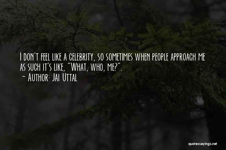 Jai Uttal Quotes: I Don't Feel Like A Celebrity, So Sometimes When People Approach Me As Such It's Like, What, Who, Me?.