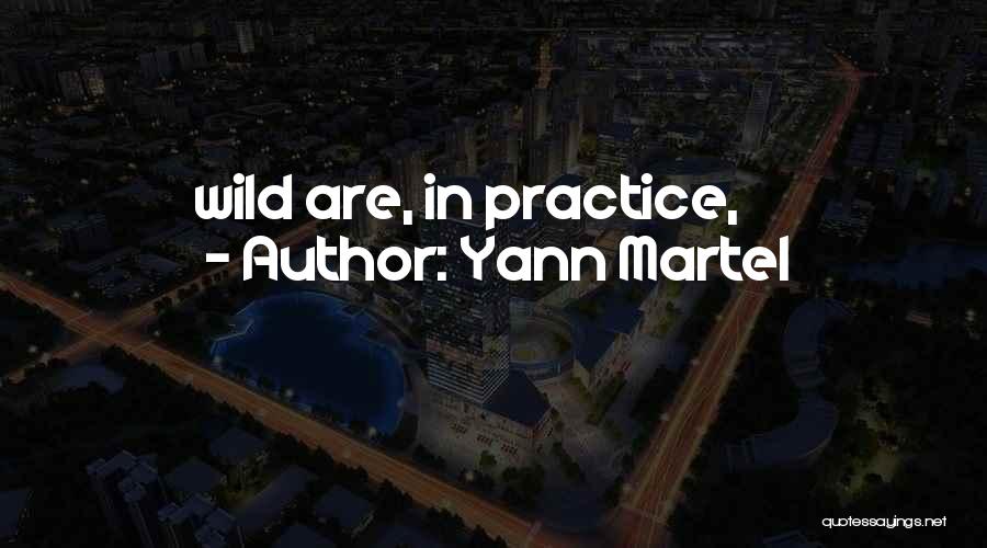 Yann Martel Quotes: Wild Are, In Practice,