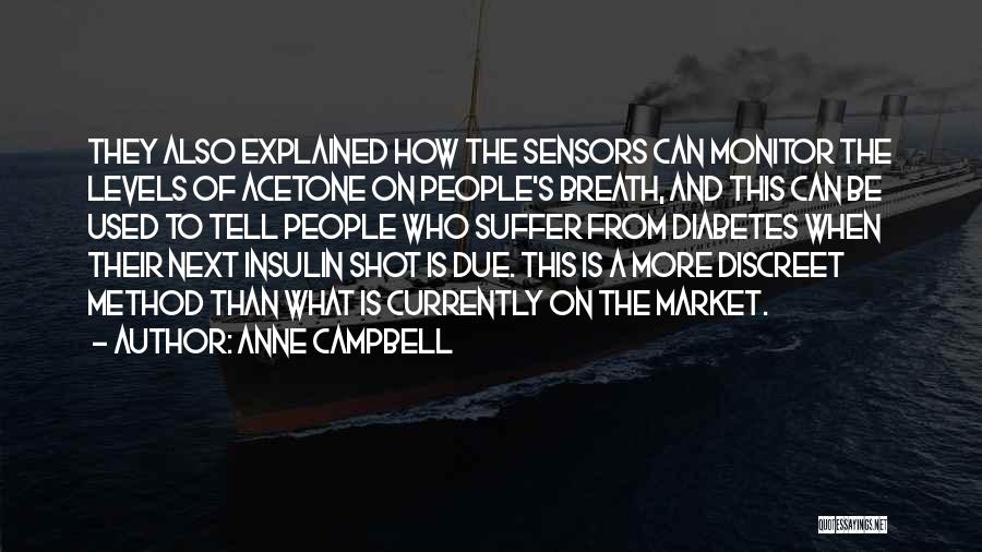 Anne Campbell Quotes: They Also Explained How The Sensors Can Monitor The Levels Of Acetone On People's Breath, And This Can Be Used