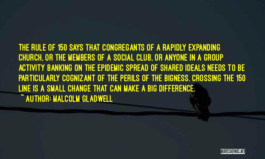 Malcolm Gladwell Quotes: The Rule Of 150 Says That Congregants Of A Rapidly Expanding Church, Or The Members Of A Social Club, Or