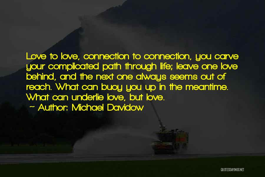Michael Davidow Quotes: Love To Love, Connection To Connection, You Carve Your Complicated Path Through Life; Leave One Love Behind, And The Next