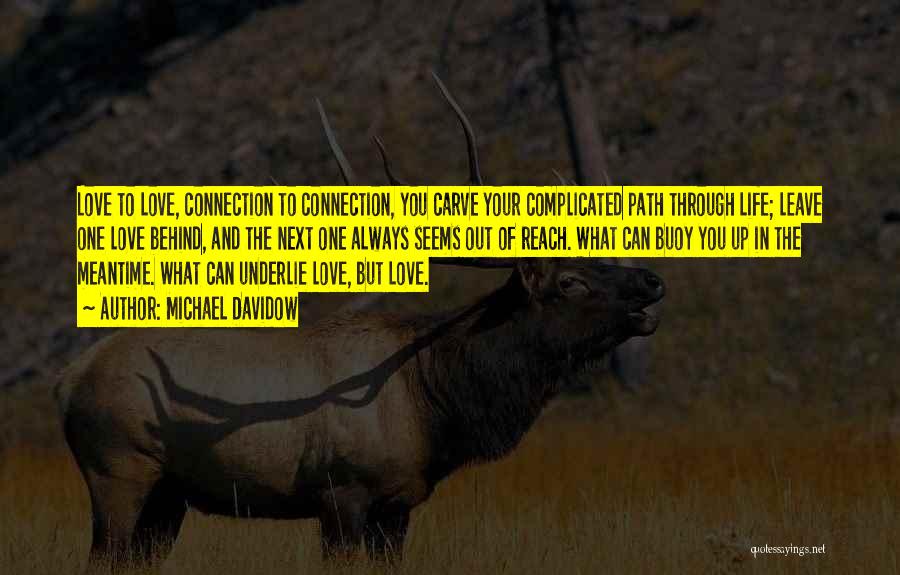 Michael Davidow Quotes: Love To Love, Connection To Connection, You Carve Your Complicated Path Through Life; Leave One Love Behind, And The Next