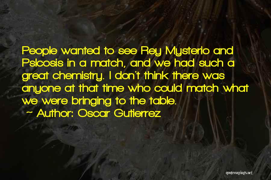 Oscar Gutierrez Quotes: People Wanted To See Rey Mysterio And Psicosis In A Match, And We Had Such A Great Chemistry. I Don't