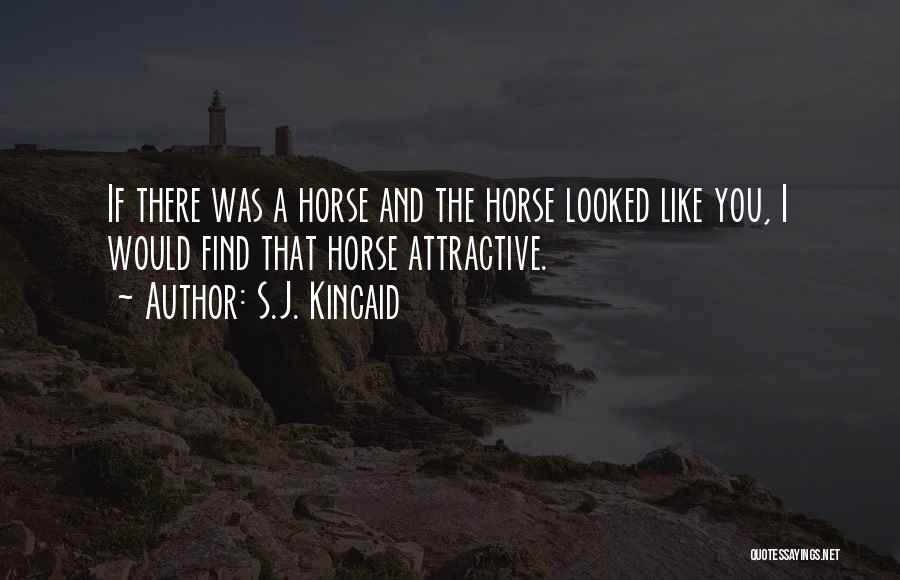 S.J. Kincaid Quotes: If There Was A Horse And The Horse Looked Like You, I Would Find That Horse Attractive.