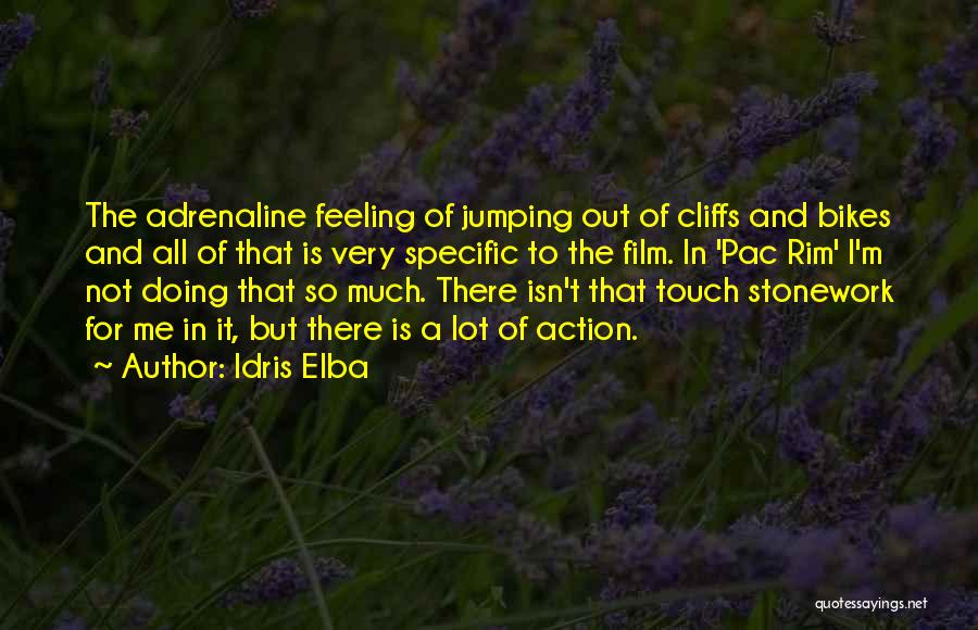 Idris Elba Quotes: The Adrenaline Feeling Of Jumping Out Of Cliffs And Bikes And All Of That Is Very Specific To The Film.