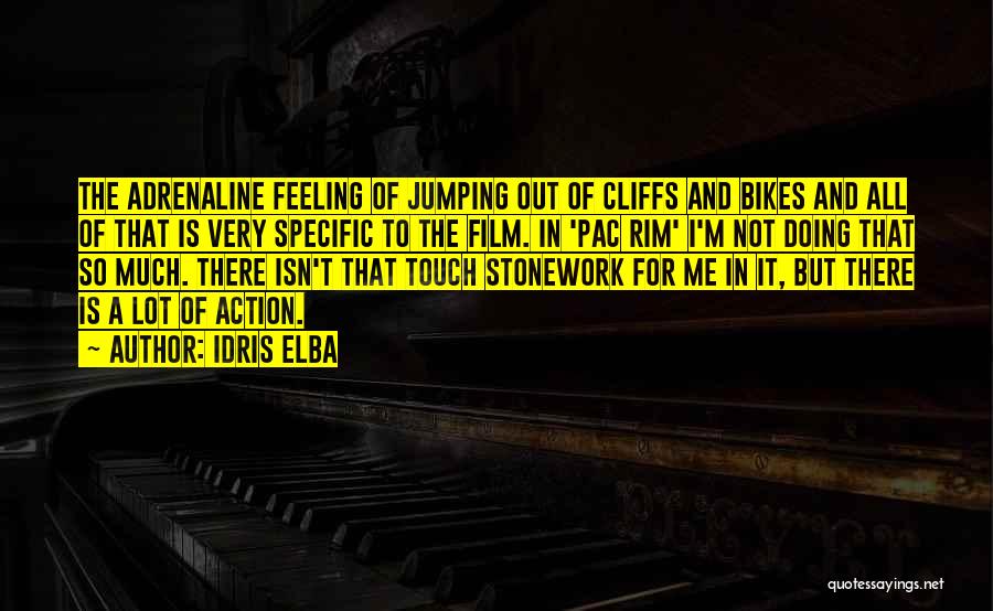 Idris Elba Quotes: The Adrenaline Feeling Of Jumping Out Of Cliffs And Bikes And All Of That Is Very Specific To The Film.