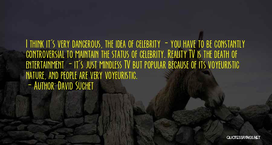 David Suchet Quotes: I Think It's Very Dangerous, The Idea Of Celebrity - You Have To Be Constantly Controversial To Maintain The Status