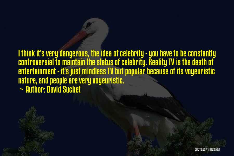 David Suchet Quotes: I Think It's Very Dangerous, The Idea Of Celebrity - You Have To Be Constantly Controversial To Maintain The Status