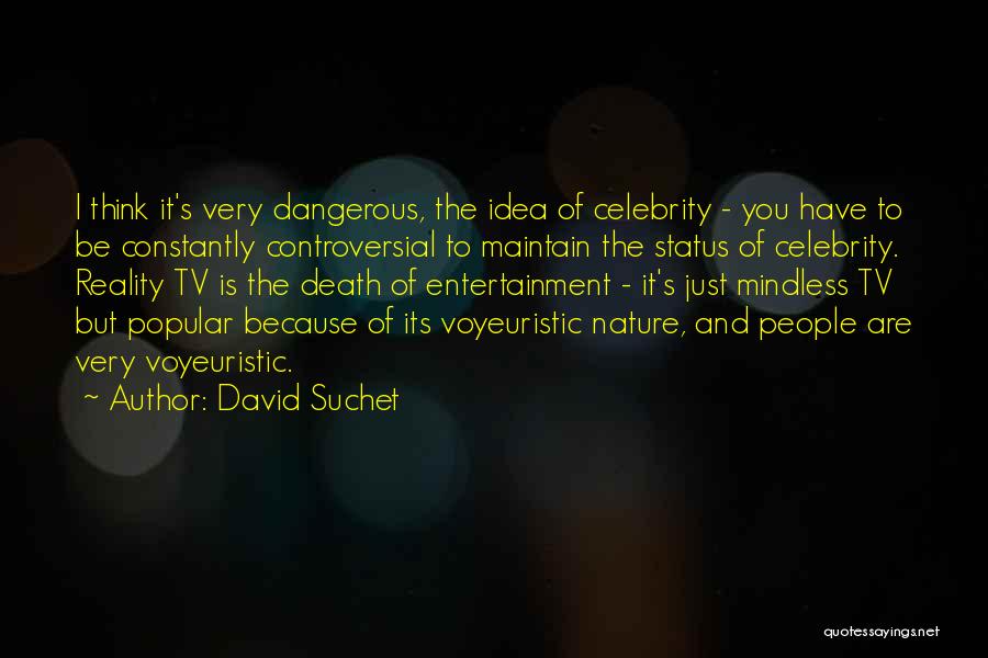 David Suchet Quotes: I Think It's Very Dangerous, The Idea Of Celebrity - You Have To Be Constantly Controversial To Maintain The Status