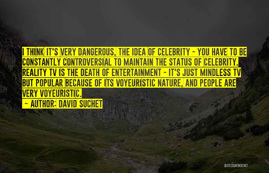 David Suchet Quotes: I Think It's Very Dangerous, The Idea Of Celebrity - You Have To Be Constantly Controversial To Maintain The Status