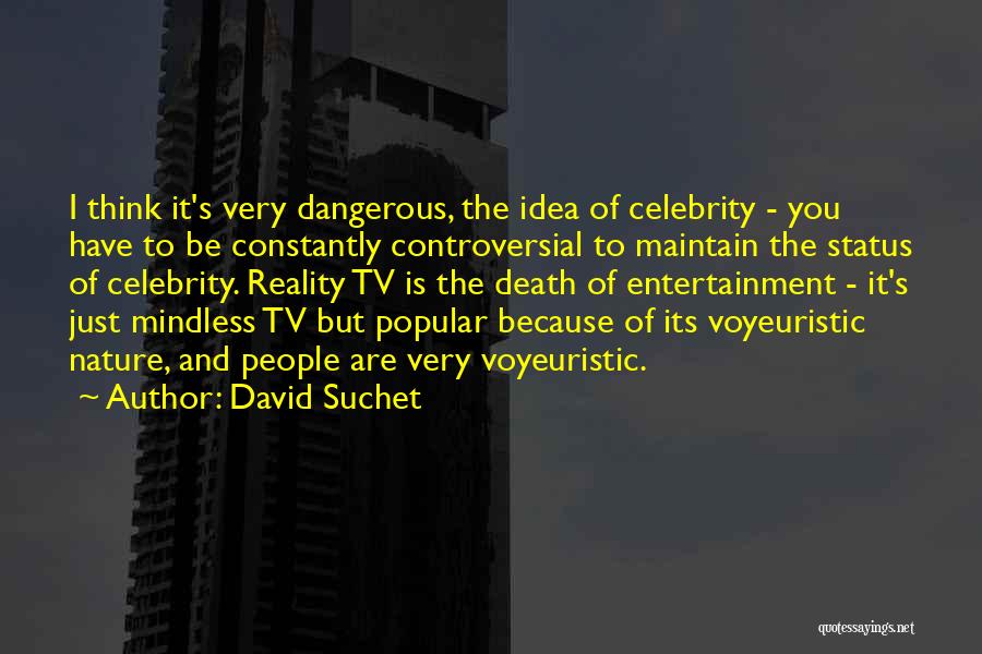 David Suchet Quotes: I Think It's Very Dangerous, The Idea Of Celebrity - You Have To Be Constantly Controversial To Maintain The Status