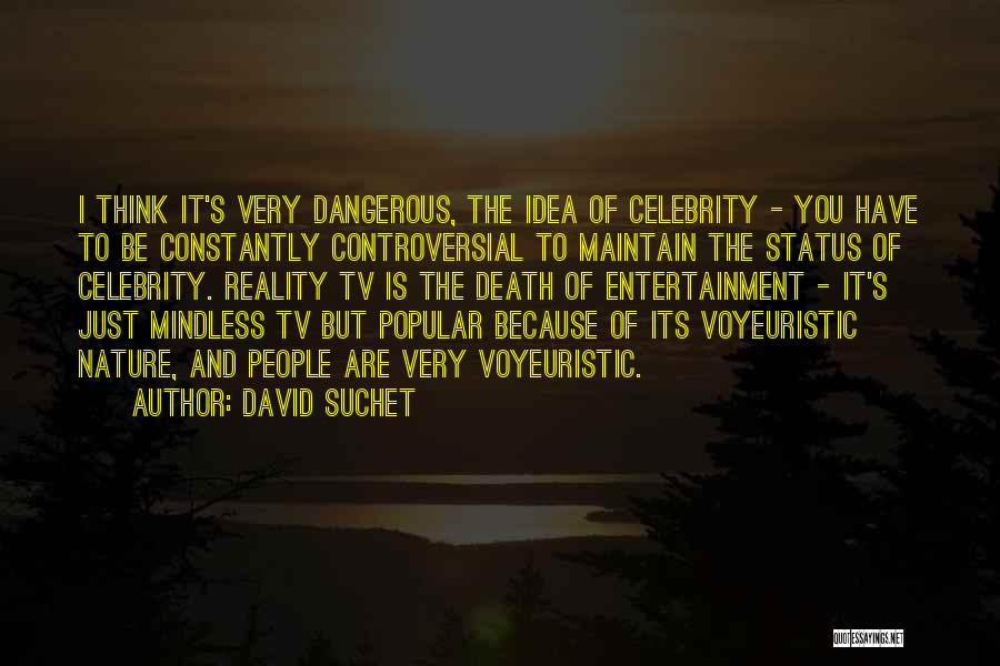 David Suchet Quotes: I Think It's Very Dangerous, The Idea Of Celebrity - You Have To Be Constantly Controversial To Maintain The Status