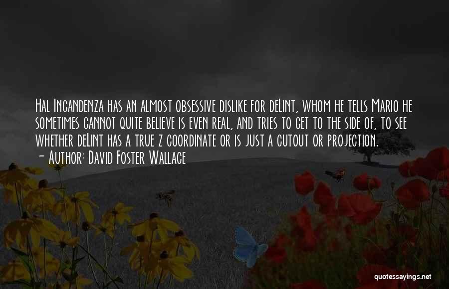 David Foster Wallace Quotes: Hal Incandenza Has An Almost Obsessive Dislike For Delint, Whom He Tells Mario He Sometimes Cannot Quite Believe Is Even