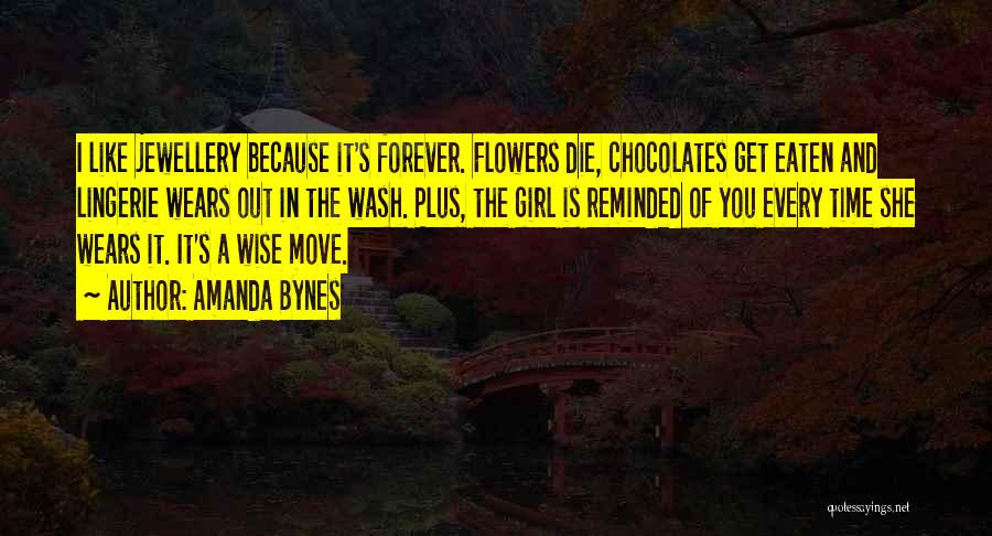 Amanda Bynes Quotes: I Like Jewellery Because It's Forever. Flowers Die, Chocolates Get Eaten And Lingerie Wears Out In The Wash. Plus, The