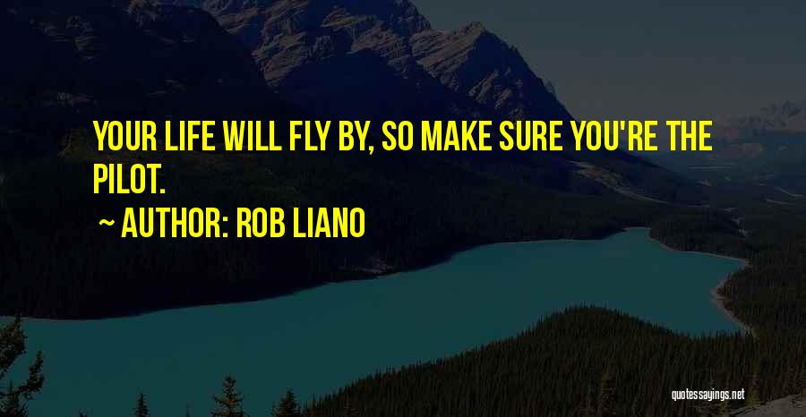 Rob Liano Quotes: Your Life Will Fly By, So Make Sure You're The Pilot.