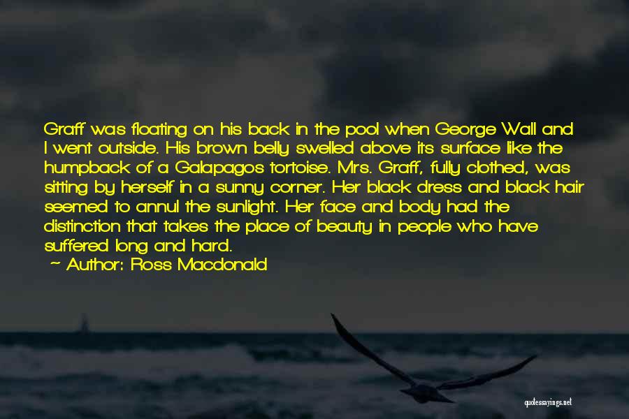 Ross Macdonald Quotes: Graff Was Floating On His Back In The Pool When George Wall And I Went Outside. His Brown Belly Swelled