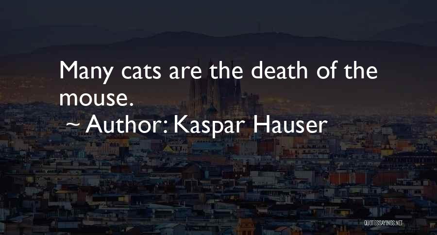 Kaspar Hauser Quotes: Many Cats Are The Death Of The Mouse.