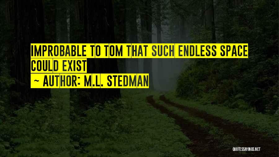 M.L. Stedman Quotes: Improbable To Tom That Such Endless Space Could Exist
