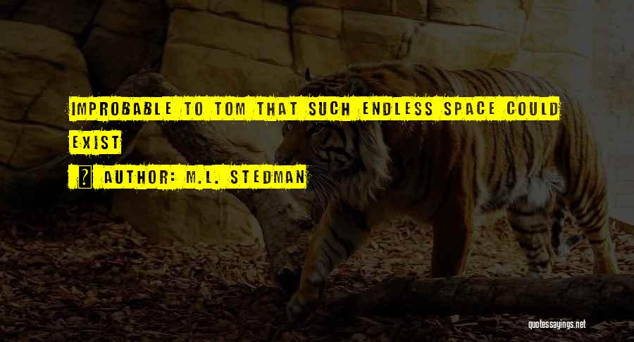 M.L. Stedman Quotes: Improbable To Tom That Such Endless Space Could Exist