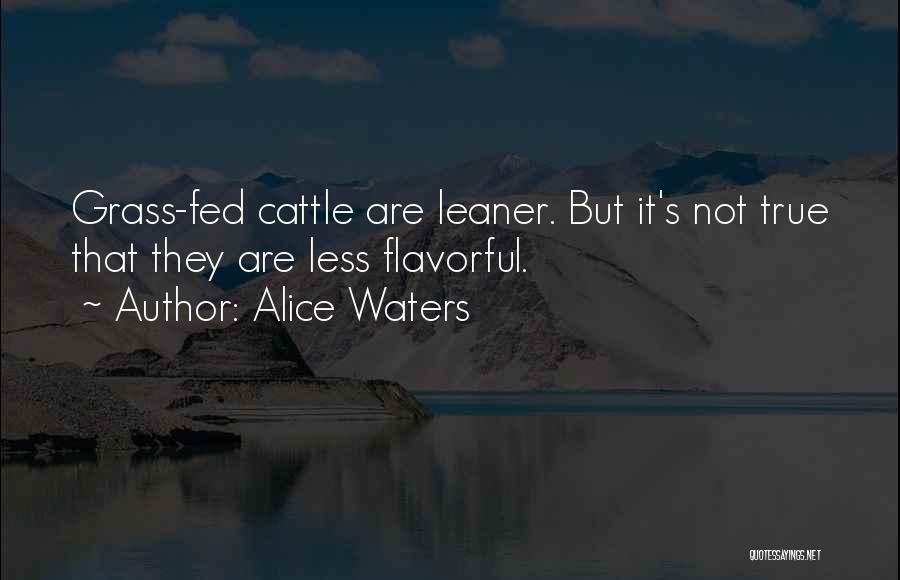 Alice Waters Quotes: Grass-fed Cattle Are Leaner. But It's Not True That They Are Less Flavorful.