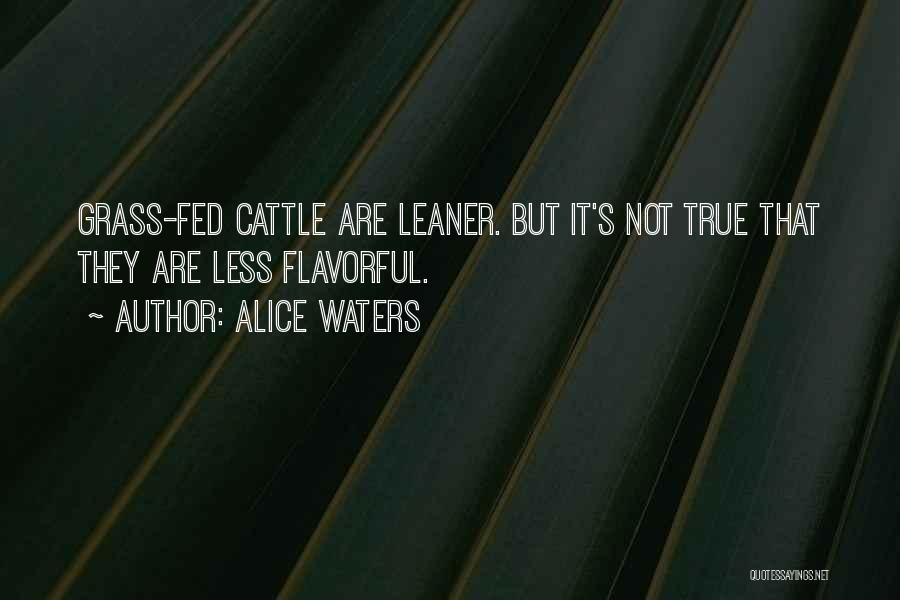 Alice Waters Quotes: Grass-fed Cattle Are Leaner. But It's Not True That They Are Less Flavorful.