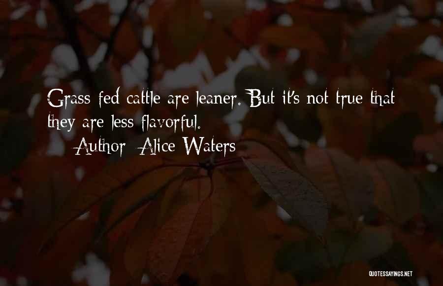 Alice Waters Quotes: Grass-fed Cattle Are Leaner. But It's Not True That They Are Less Flavorful.