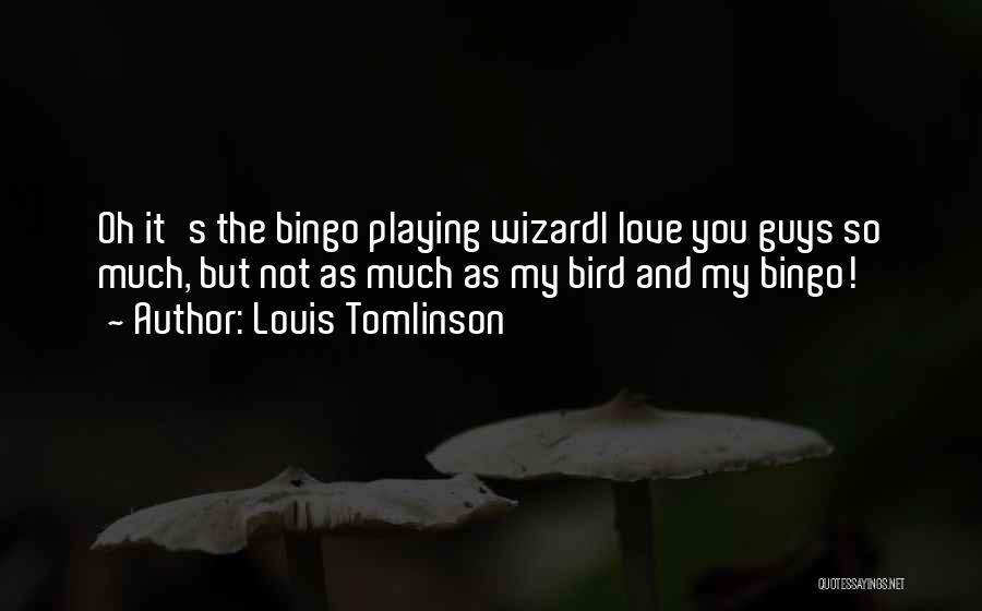 Louis Tomlinson Quotes: Oh It's The Bingo Playing Wizardi Love You Guys So Much, But Not As Much As My Bird And My