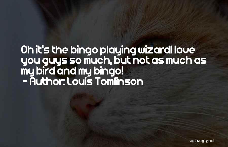 Louis Tomlinson Quotes: Oh It's The Bingo Playing Wizardi Love You Guys So Much, But Not As Much As My Bird And My