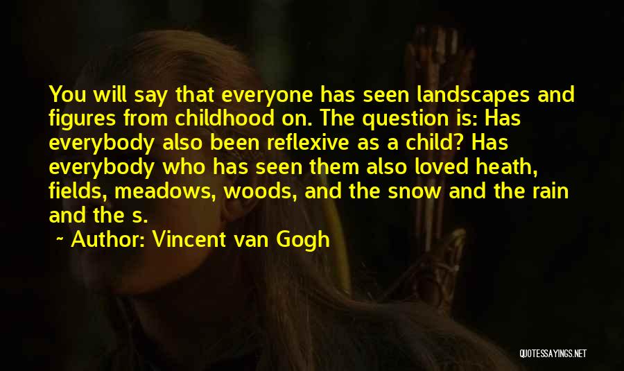 Vincent Van Gogh Quotes: You Will Say That Everyone Has Seen Landscapes And Figures From Childhood On. The Question Is: Has Everybody Also Been