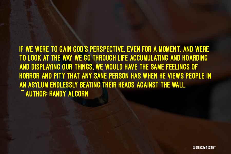 Randy Alcorn Quotes: If We Were To Gain God's Perspective, Even For A Moment, And Were To Look At The Way We Go