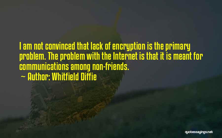 Whitfield Diffie Quotes: I Am Not Convinced That Lack Of Encryption Is The Primary Problem. The Problem With The Internet Is That It