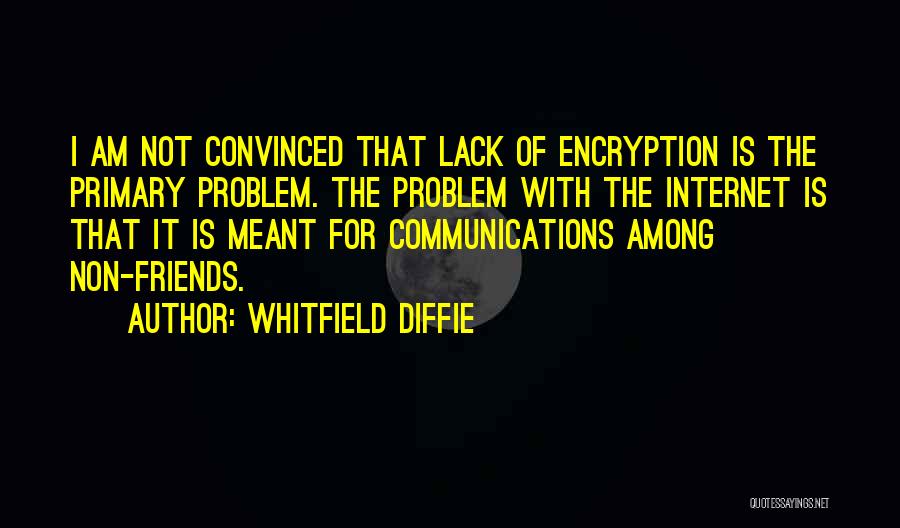 Whitfield Diffie Quotes: I Am Not Convinced That Lack Of Encryption Is The Primary Problem. The Problem With The Internet Is That It