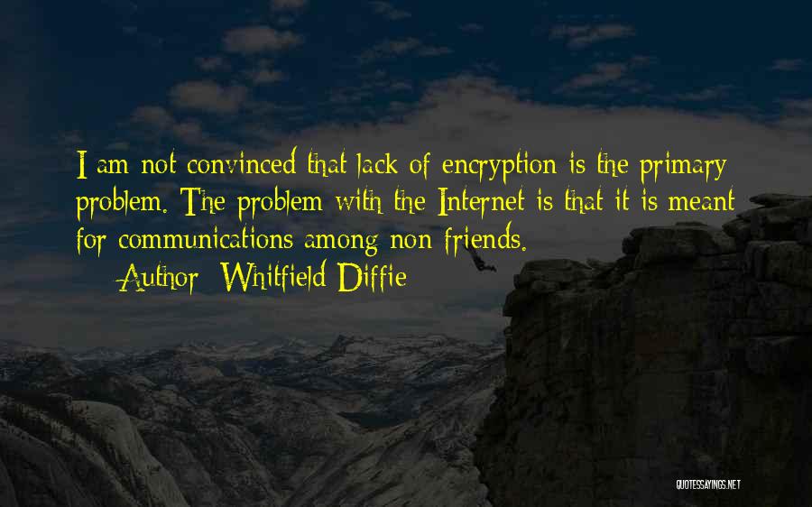 Whitfield Diffie Quotes: I Am Not Convinced That Lack Of Encryption Is The Primary Problem. The Problem With The Internet Is That It