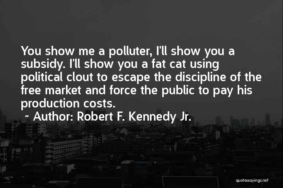 Robert F. Kennedy Jr. Quotes: You Show Me A Polluter, I'll Show You A Subsidy. I'll Show You A Fat Cat Using Political Clout To