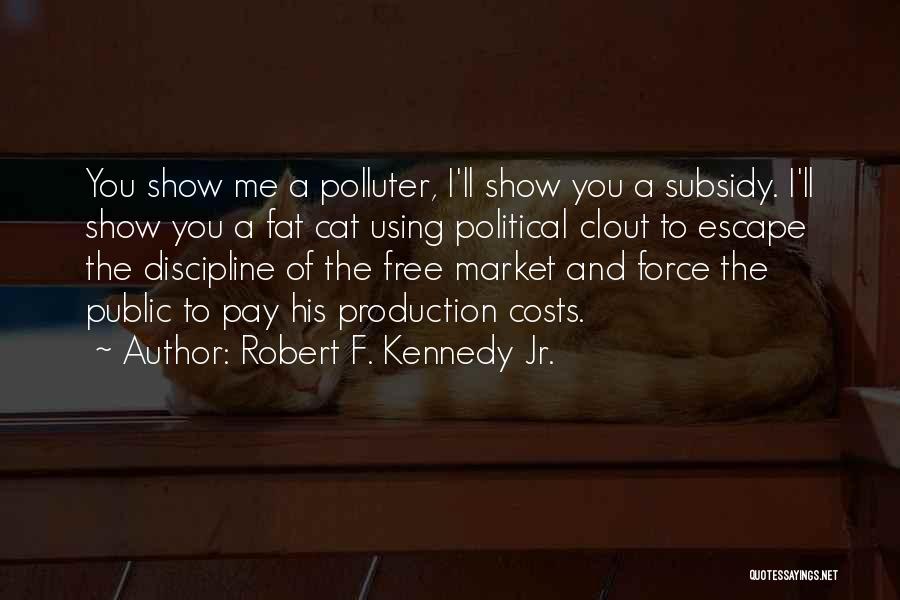 Robert F. Kennedy Jr. Quotes: You Show Me A Polluter, I'll Show You A Subsidy. I'll Show You A Fat Cat Using Political Clout To