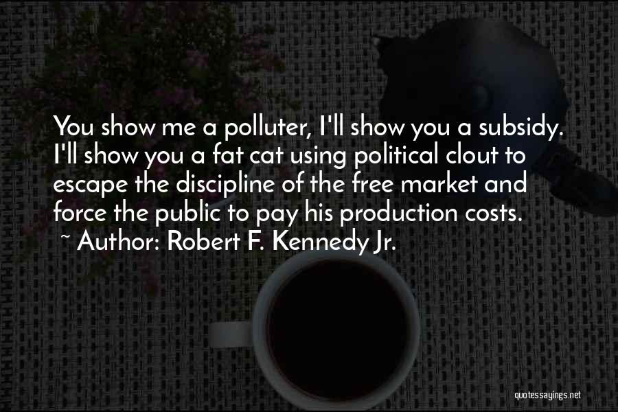 Robert F. Kennedy Jr. Quotes: You Show Me A Polluter, I'll Show You A Subsidy. I'll Show You A Fat Cat Using Political Clout To