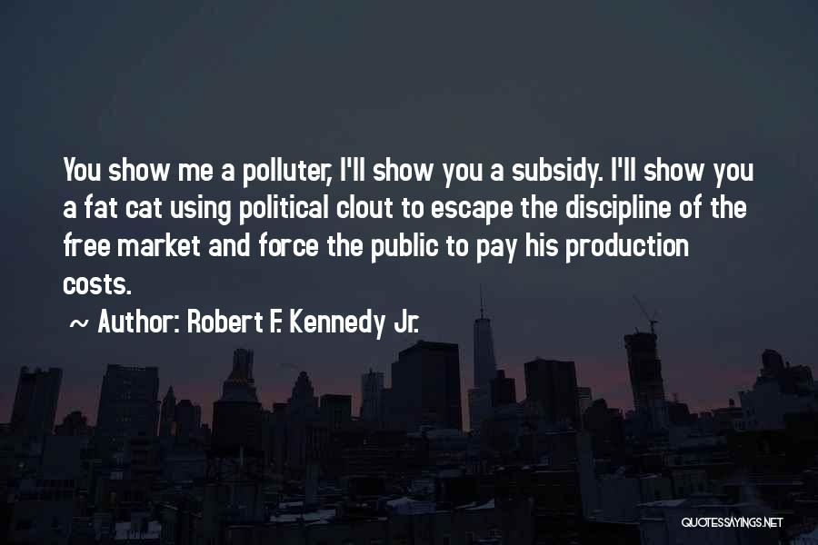 Robert F. Kennedy Jr. Quotes: You Show Me A Polluter, I'll Show You A Subsidy. I'll Show You A Fat Cat Using Political Clout To