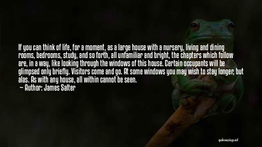 James Salter Quotes: If You Can Think Of Life, For A Moment, As A Large House With A Nursery, Living And Dining Rooms,