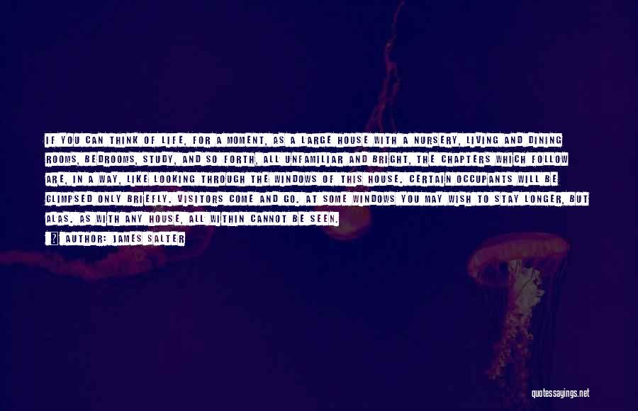 James Salter Quotes: If You Can Think Of Life, For A Moment, As A Large House With A Nursery, Living And Dining Rooms,