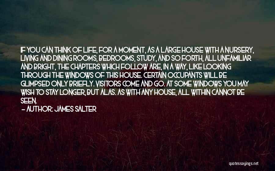 James Salter Quotes: If You Can Think Of Life, For A Moment, As A Large House With A Nursery, Living And Dining Rooms,