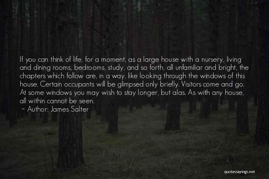 James Salter Quotes: If You Can Think Of Life, For A Moment, As A Large House With A Nursery, Living And Dining Rooms,