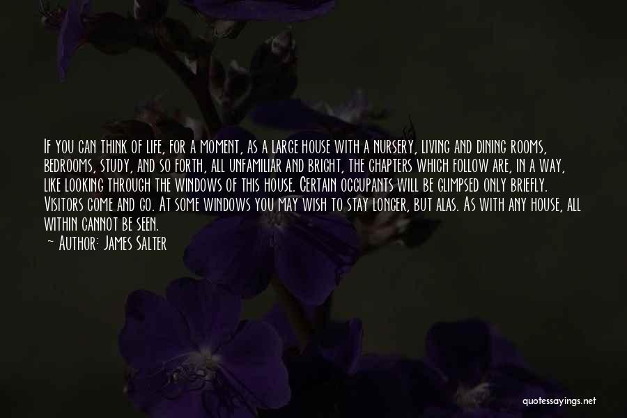 James Salter Quotes: If You Can Think Of Life, For A Moment, As A Large House With A Nursery, Living And Dining Rooms,