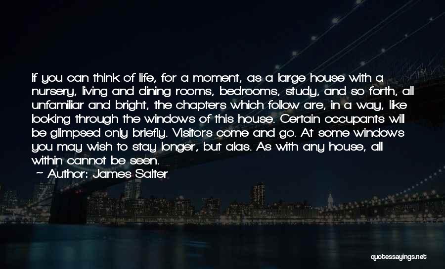 James Salter Quotes: If You Can Think Of Life, For A Moment, As A Large House With A Nursery, Living And Dining Rooms,