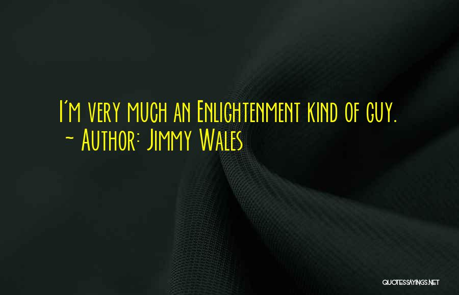 Jimmy Wales Quotes: I'm Very Much An Enlightenment Kind Of Guy.