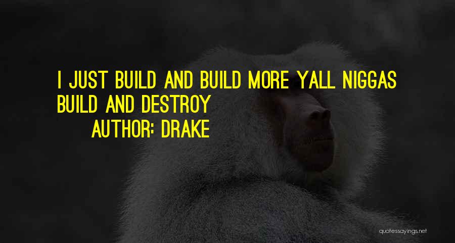 Drake Quotes: I Just Build And Build More Yall Niggas Build And Destroy